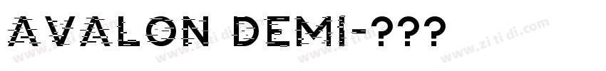 Avalon Demi字体转换